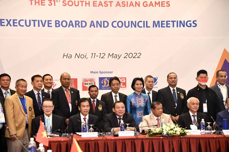 Đại diện Ủy ban Olympic các quốc gia thành viên khu vực Đông Nam Á tham dự hội nghị. (Ảnh: Văn Duy)