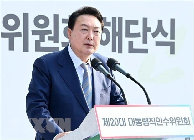 Tổng thống đắc cử của Hàn Quốc Yoon Suk-yeol. (Ảnh: Yonhap/TTXVN)