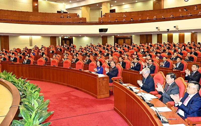 Hội nghị lần thứ 5 Ban Chấp hành Trung ương Đảng Cộng sản Việt Nam khóa XIII. (Ảnh: ĐĂNG KHOA)