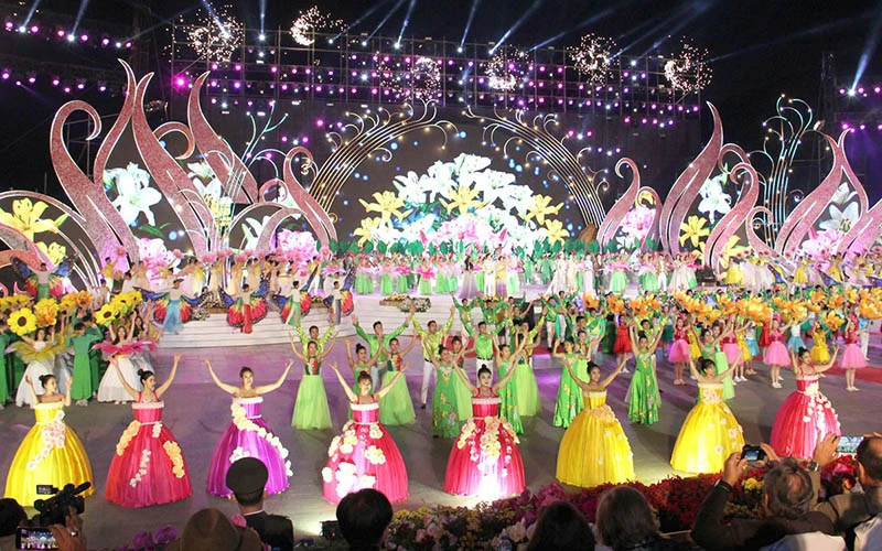 Cảnh diễn tại lễ khai mạc Festival hoa Đà Lạt lần thứ 8-năm 2019.