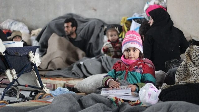 Người dân Syria tại nơi lánh nạn ở Jibreen, ngoại ô phía đông thành phố Aleppo, Syria. (Ảnh: UNICEF)