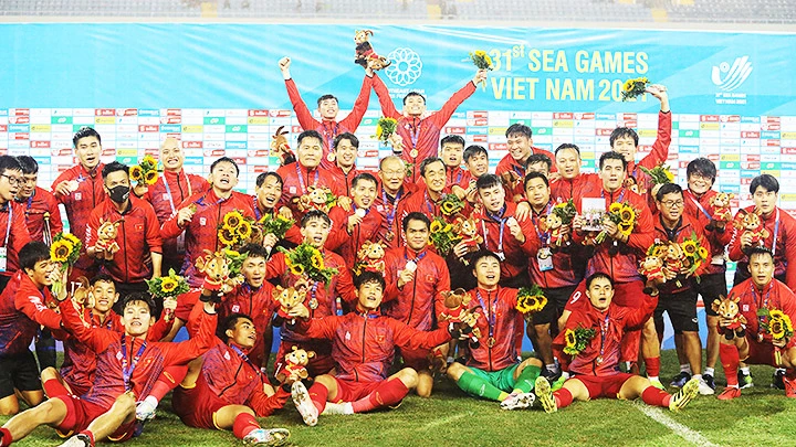 Đội tuyển U23 Việt Nam giành Huy chương vàng bóng đá nam SEA Games 31.