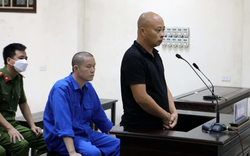 Đường “Nhuệ” và Nguyễn Khắc Nin tại phiên xét xử phúc thẩm ngày 24/5.