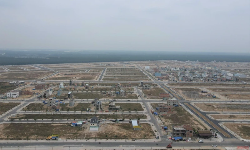 Một góc khu tái định cư Lộc An-Bình Sơn.