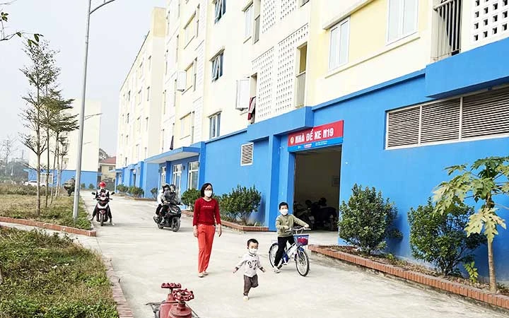 Một khu nhà ở dành cho công nhân lao động tại tỉnh Hà Nam do Tổng Liên đoàn Lao động Việt Nam xây dựng.