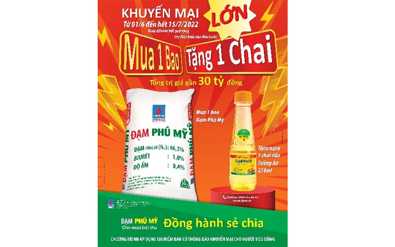 “Đạm Phú Mỹ - Đồng hành sẻ chia” với 2 triệu chai dầu ăn tặng bà con nông dân