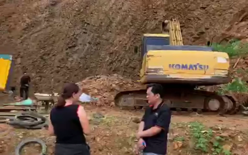 Hiện trường vụ sạt lở đất tại thị trấn Bảo Lạc, huyện Bảo Lạc (Cao Bằng).