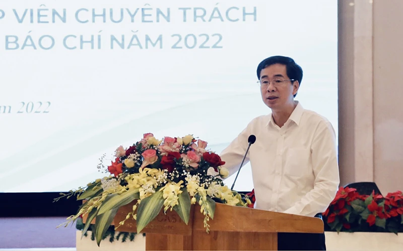 Phó Tổng Giám đốc Đào Việt Ánh chia sẻ thông tin tại hội nghị.