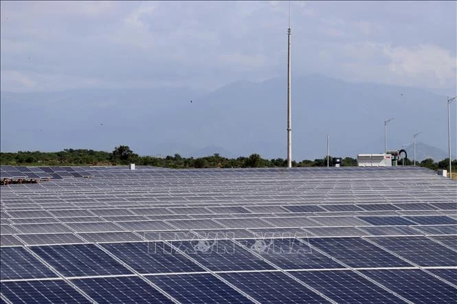 Nhà máy điện mặt trời BP Solar 1 tại xã Phước Hữu, huyện Ninh Phước, tỉnh Ninh Thuận. (Ảnh tư liệu: Công Thử/TTXVN)