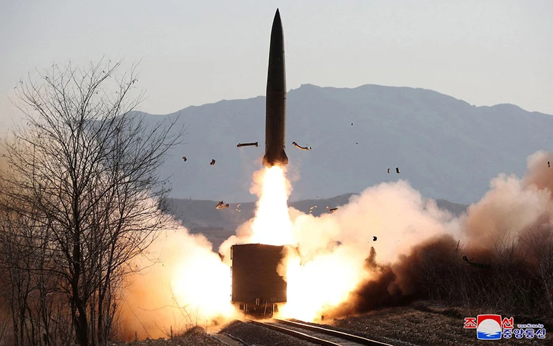 Hình ảnh một vụ phóng tên lửa của Triều Tiên do Hãng thông tấn Trung ương KCNA công bố ngày 14/1.