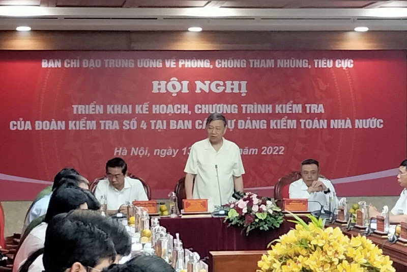  Đại tướng Tô Lâm phát biểu chỉ đạo tại hội nghị.