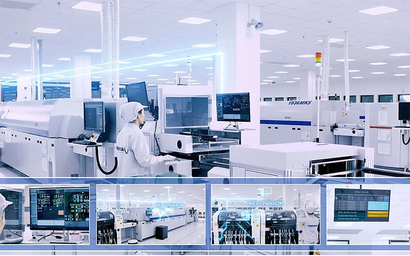 Hệ thống sản xuất thông minh MES - Panacim tại Nhà máy Điện tử thông minh Phenikaa.