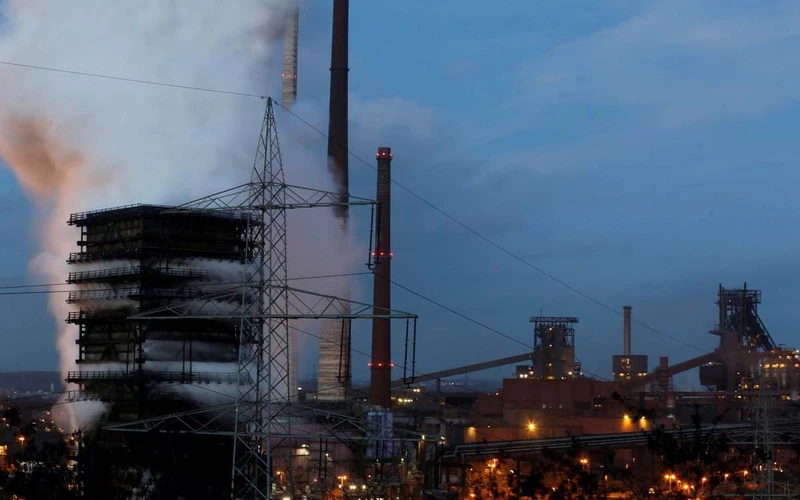 Ảnh minh họa: Toàn cảnh nhà máy ThyssenKrupp Steel Europe ở Duisburg, Đức, ngày 7/1/2020. (Nguồn: REUTERS)