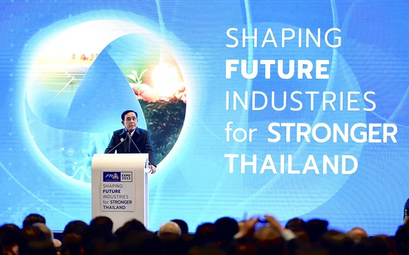 Thủ tướng Thái Lan Prayut Chan-o-cha phát biểu tại cuộc hội thảo.
