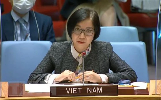 Bà Nguyễn Phương Trà, Phó Trưởng Phái đoàn Thường trực Việt Nam tại Liên hợp quốc. (Ảnh: TTXVN)