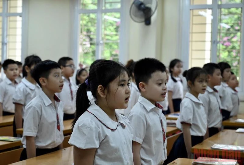 Học sinh tiểu học tại Hà Nội. Ảnh: DUY LINH