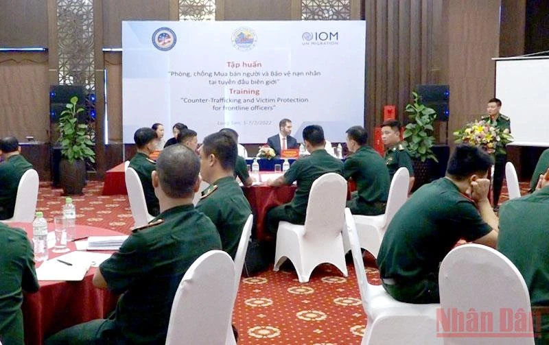Các hội viên tham gia lớp tập huấn tại Bộ Chỉ huy Biên phòng tỉnh Lạng Sơn.