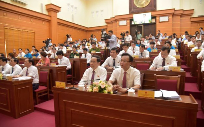 Phó Chủ tịch Thường trực Quốc hội Trần Thanh Mẫn dự kỳ họp thứ 8, nhiệm kỳ 2021-2026, Hội đồng nhân dân tỉnh Hưng Yên.