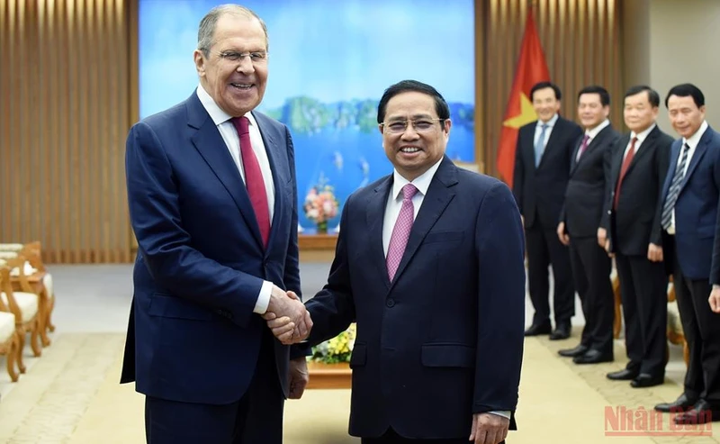 Thủ tướng Phạm Minh Chính tiếp Bộ trưởng Ngoại giao Nga Sergey Lavrov