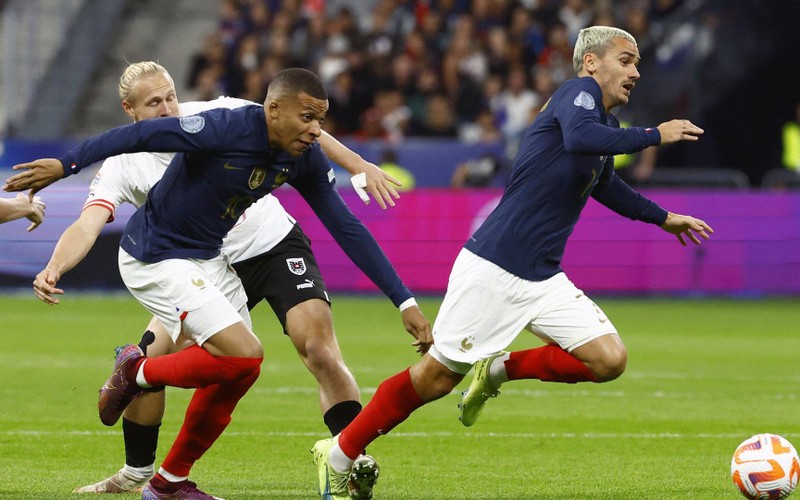 Ðội tuyển Pháp đặt niềm tin vào Mbappe (10) trong trận chung kết. 
