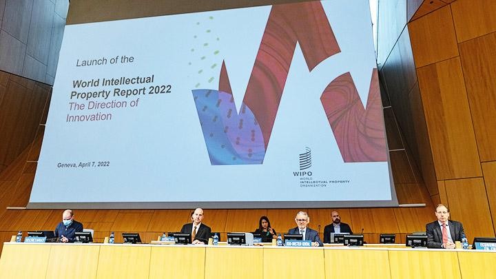 Lễ công bố Báo cáo Sở hữu trí tuệ thế giới 2022 của WIPO. Ảnh: FLICKR