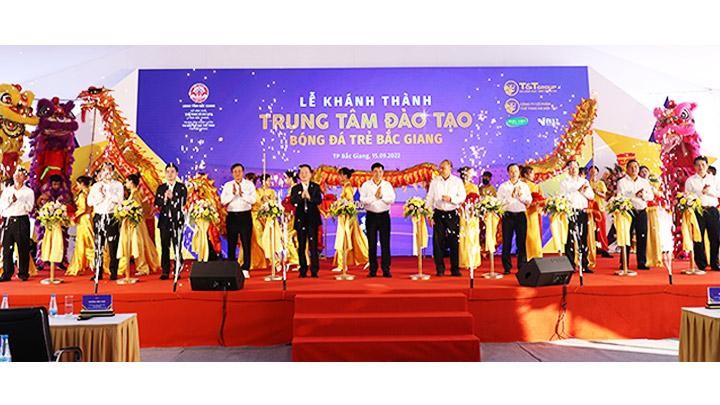 Lễ khánh thành Trung tâm Đào tạo bóng đá trẻ Bắc Giang diễn ra vào chiều 15/9 tại sân vận động tỉnh Bắc Giang.