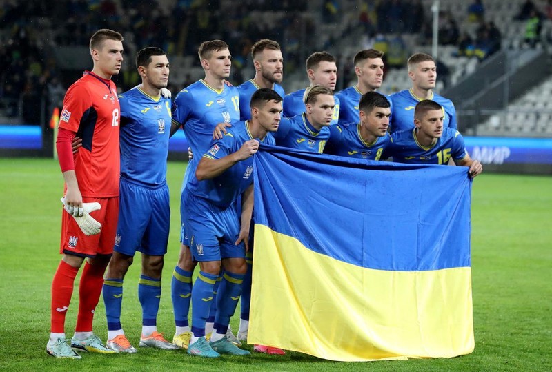 Đội tuyển bóng đá quốc gia Ukraine. (Ảnh minh họa: Reuters)