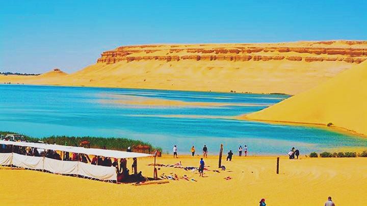 Hồ QarOun gắn liền với những sự kiện biến đổi khí hậu trong lịch sử Ai Cập. Ảnh: EGYPT TOURS