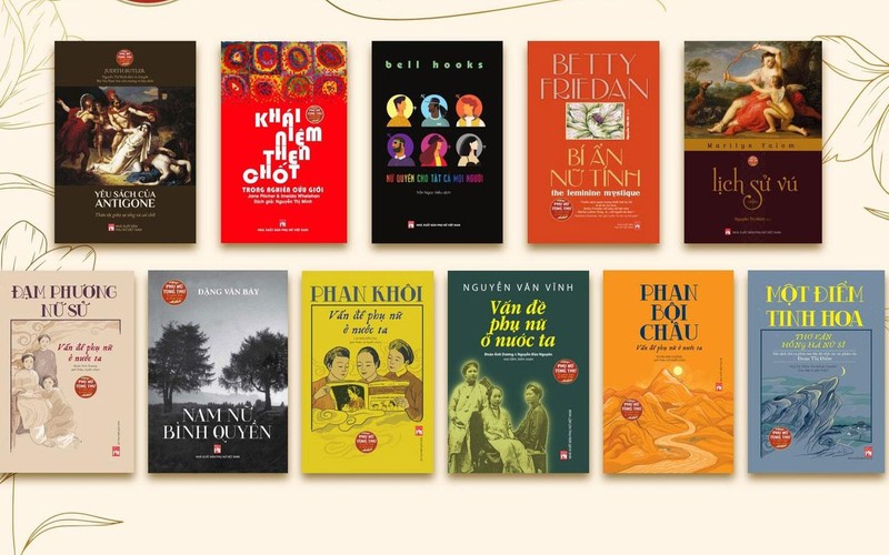 Những đầu sách về phụ nữ được yêu thích của Nhà xuất bản Phụ nữ Việt Nam. (Ảnh: Nhà xuất bản Phụ nữ Việt Nam)