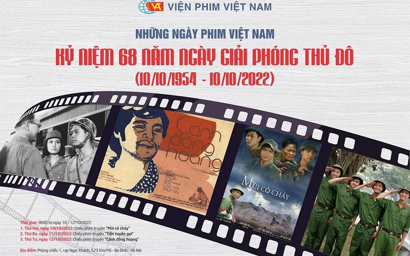 Chương trình chiếu phim Kỷ niệm 68 năm Giải phóng Thủ đô