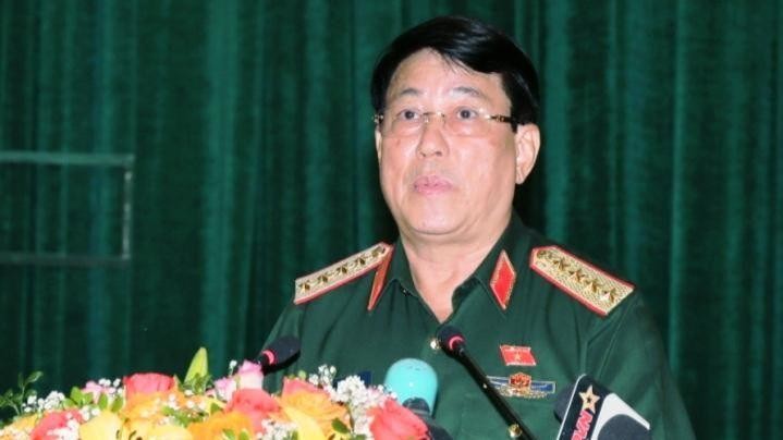Đại tướng Lương Cường phát biểu tại hội nghị tiếp xúc cử tri.