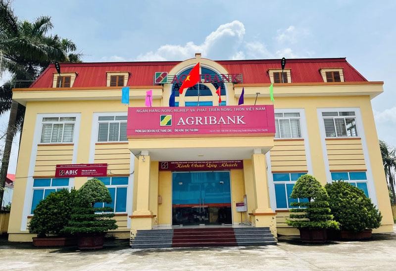 Phòng giao dịch Agribank Thăng Long, xã Thăng Long, huyện Đông Hưng (tỉnh Thái Bình), nơi đối tượng Kiên xông vào cướp ngân hàng.