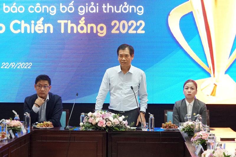 Phó Tổng cục trưởng Thể dục-Thể thao Trần Đức Phấn phát biểu tại buổi họp giới thiệu Cúp Chiến thắng 2022.