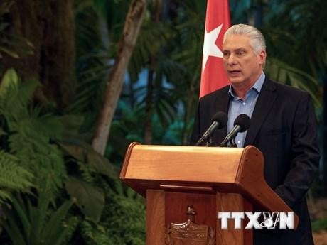 Chủ tịch Cuba Miguel Diaz-Canel. (Ảnh: AFP/TTXVN)