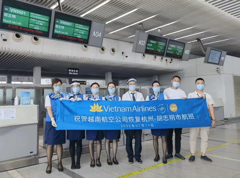 Khôi phục đường bay giữa Thành phố Hồ Chí Minh và Hàng Châu (Trung Quốc). 
