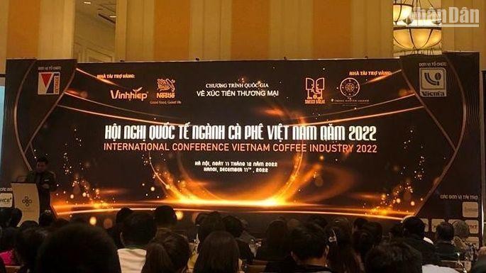 Quang cảnh hội nghị quốc tế cà-phê Việt Nam năm 2022.