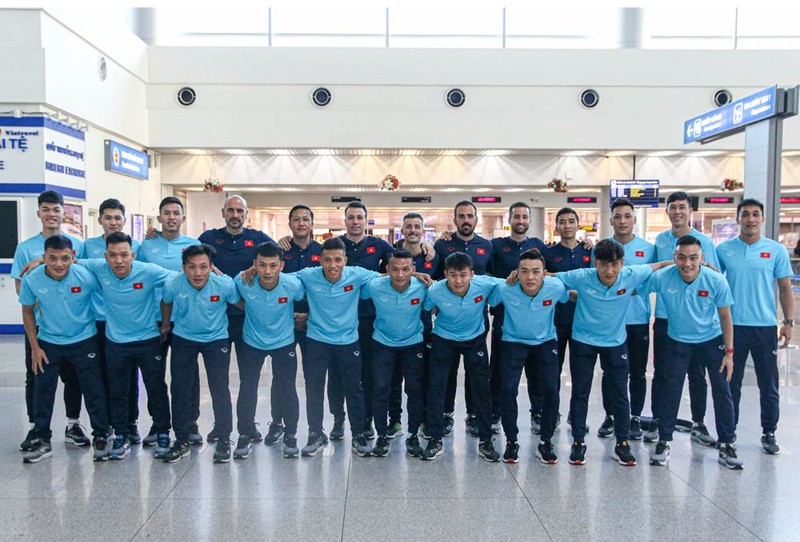 Các thành viên đội tuyển futsal Việt Nam sẵn sàng cho hành trình mới. (Ảnh: VFF)