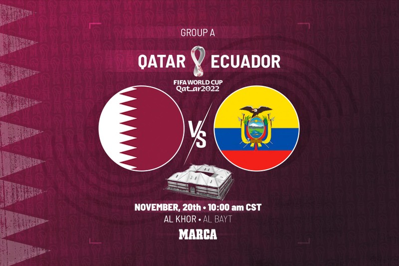 Trận khai mạc World Cup sẽ diễn ra giữa chủ nhà Qatar và đối thủ Ecuador. (Ảnh: Marca)