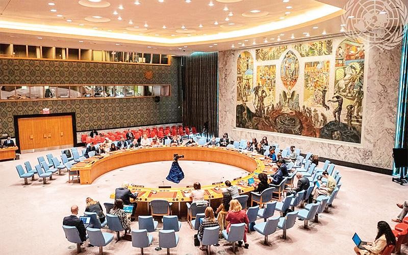 Hội đồng Bảo an Liên hợp quốc thảo luận về hòa bình Trung Ðông. (Ảnh Liên hợp quốc) 