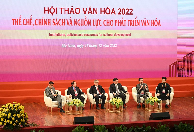 Hội thảo Văn hóa 2022 với chủ đề “Thể chế, chính sách và nguồn lực cho phát triển văn hóa” diễn ra tại Trung tâm Văn hóa Kinh Bắc, tỉnh Bắc Ninh. 