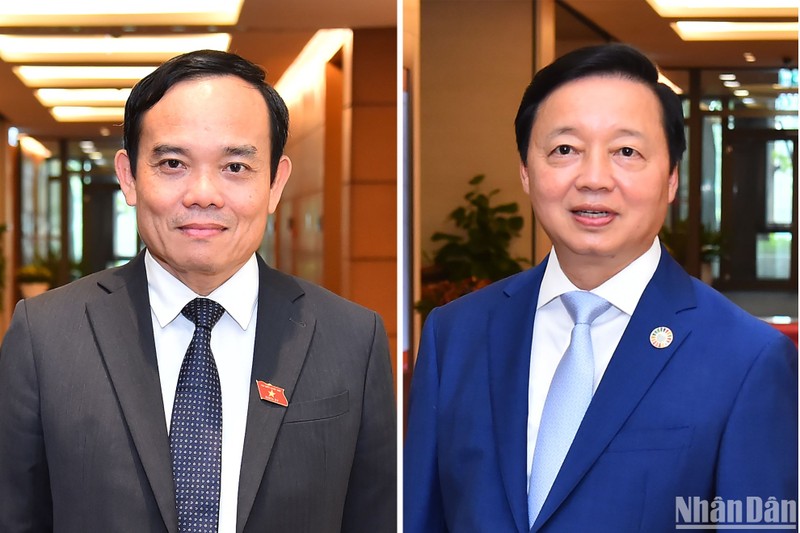 Quốc hội phê chuẩn đề nghị bổ nhiệm các ông Trần Lưu Quang và Trần Hồng Hà giữ chức Phó Thủ tướng Chính phủ nhiệm kỳ 2021-2026. (Ảnh: THỦY NGUYÊN)