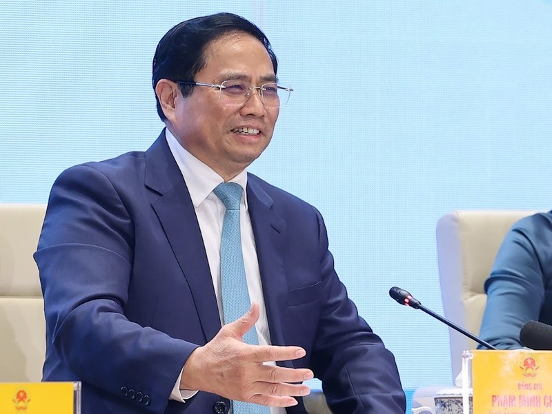 Thủ tướng Phạm Minh Chính phát biểu tại Hội nghị. (Ảnh: VGP)