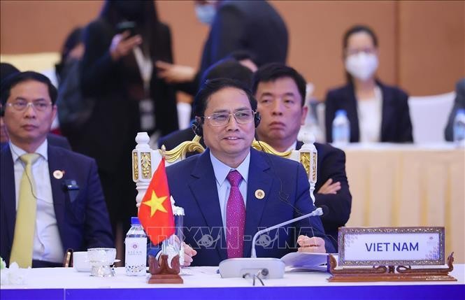 Thủ tướng Phạm Minh Chính dự Hội nghị Cấp cao ASEAN-Nhật Bản lần thứ 25. (Ảnh: NHẬT BẮC)