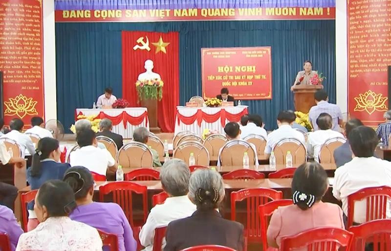 Hội nghị tiếp xúc cử tri tại huyện Phú Ninh (Quảng Nam) sau kỳ họp thứ 4, Quốc hội khóa XV.