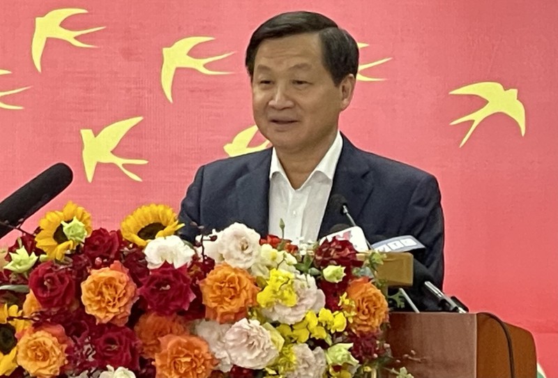 Phó Thủ tướng Lê Minh Khái phát biểu tại chương trình trao quà Tết tại Hải Dương.