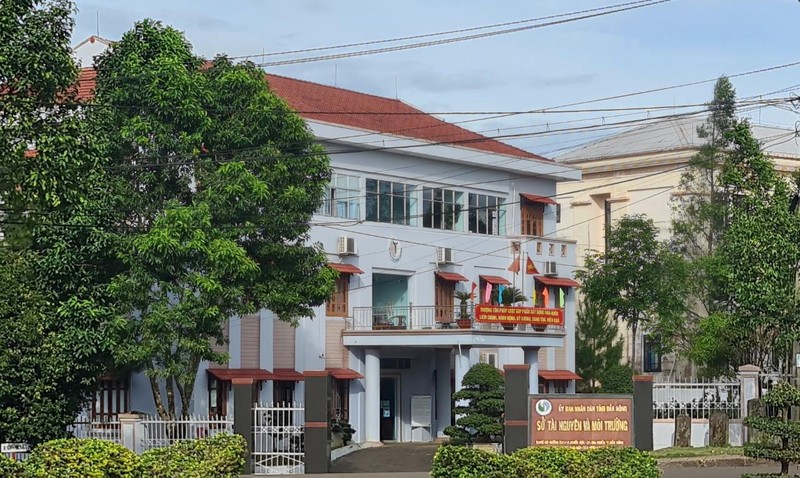 Sở Tài nguyên và Môi trường tỉnh Đắk Nông, nơi làm việc của Lương Ngọc Thành, đối tượng cầm đầu điều hành đường dây cá độ bóng đá vừa bị bắt.