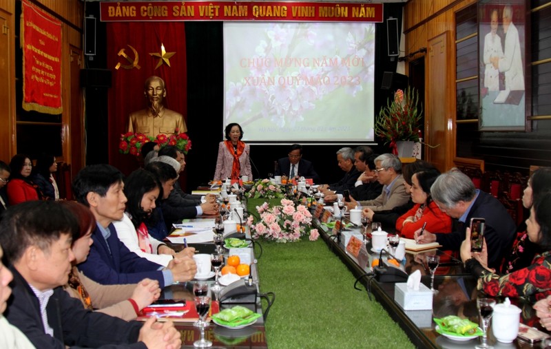 Đồng chí Trương Thị Mai phát biểu chúc mừng Hội Người cao tuổi Việt Nam.