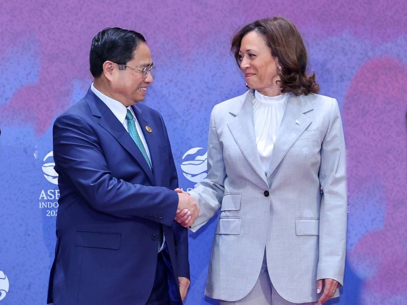 Thủ tướng Chính phủ Phạm Minh Chính và Phó Tổng thống Hoa Kỳ Kamala Harris.