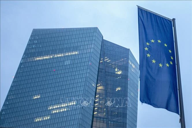 Trụ sở Ngân hàng Trung ương châu Âu (ECB) ở Frankfurt am Main, Đức. Ảnh: AFP/TTXVN