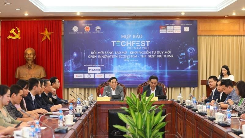 Họp báo Techfest Vietnam 2022 tại Hà Nội vào ngày 25/11 vừa qua.